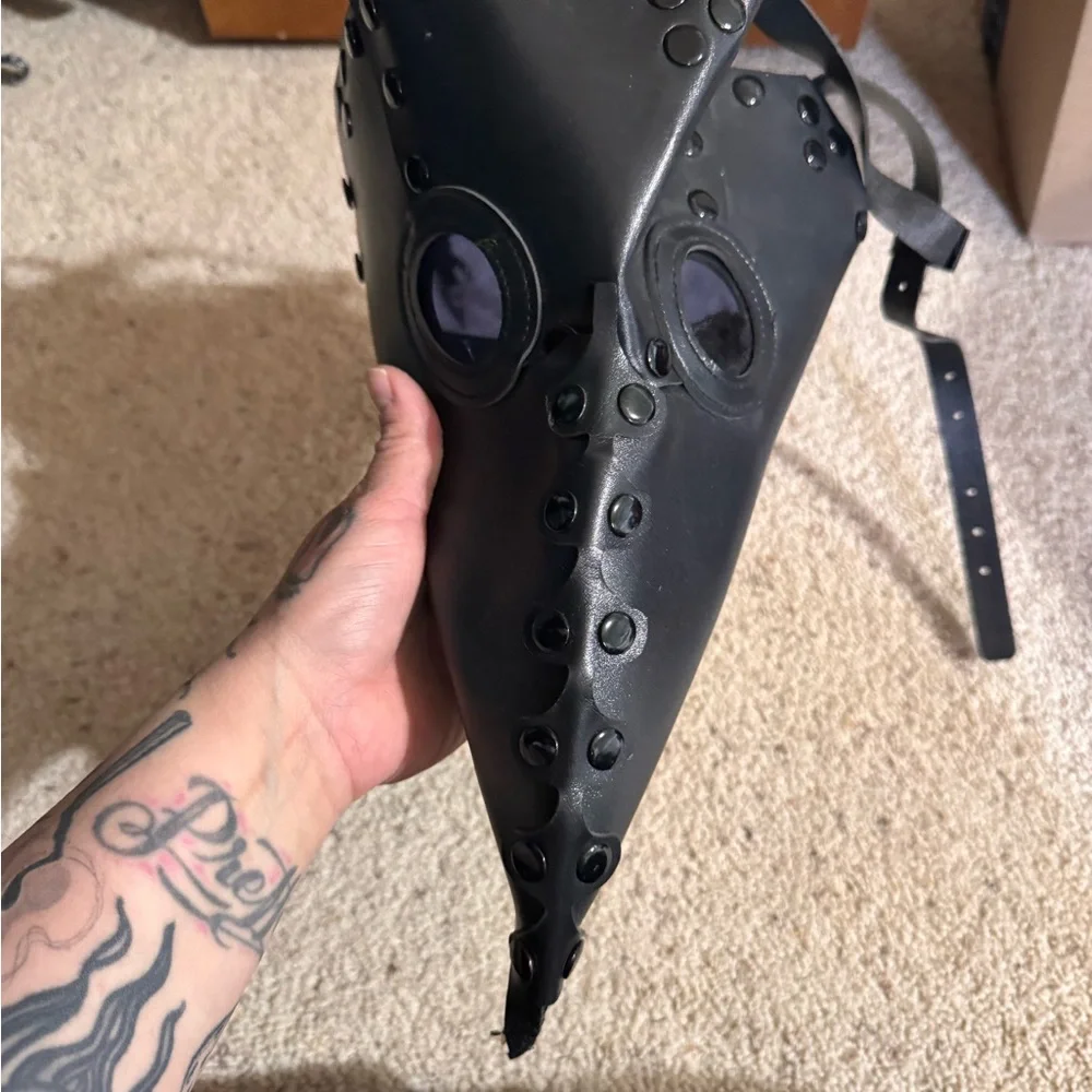 Spirit Halloween Black Plague Doctor Style Face Mask